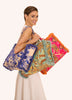 Powder Fringe Box Tote - China Blue Blossoms