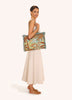 Powder Fringe Box Tote - Patterned Palms