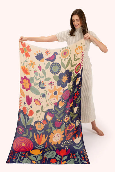 Powder Scandi Floral Print Scarf