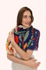 Powder Scandi Floral Print Scarf