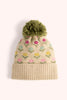 Powder Willow Ditsy Flower Bobble Hat - Cream