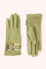 Powder Dana Faux Suede Gloves - Sage