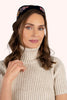 Powder Velvet Embroidered Headband - Midnight Posy