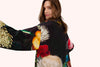 Powder Mid-Length Kimono - Opulent Florals, Chocolate