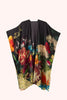 Powder Wool Wraparound Opulent Florals, Chocolate