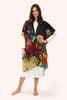 Powder Wool Wraparound Opulent Florals, Chocolate