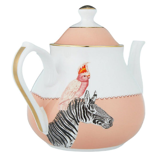 Yvonne Ellen Zebra & Cockatoo Teapot