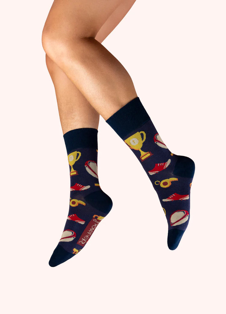 Powder Men's Vintage Rugby Socks - Navy