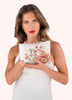 Powder Embroidered Fine Flowers Pouch