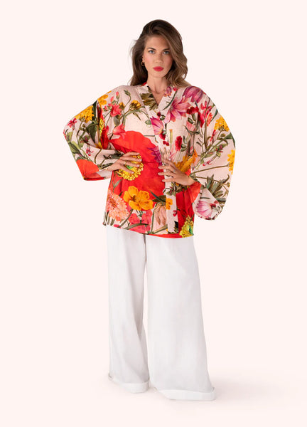 Powder Kimono Jacket - Fine Flowers
