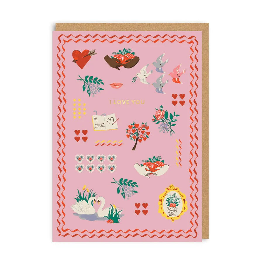 Cath Kidston I Love You Card