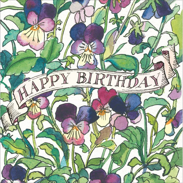 Matthew Rice Sweet Violets Happy Birthday Card