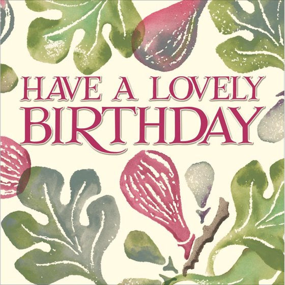 Emma Bridgewater Pink Fig Lovely Birthday Card