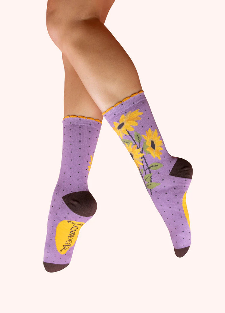 Powder Splendid Sunflowers Ankle Socks