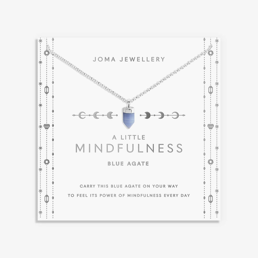 Joma Jewellery Affirmation Crystal A Little 'Mindfulness 'Blue Agate Necklace