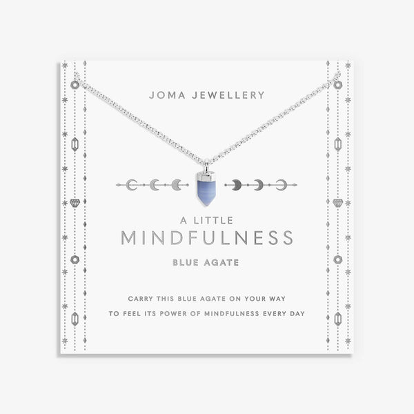 Joma Jewellery Affirmation Crystal A Little 'Mindfulness 'Blue Agate Necklace