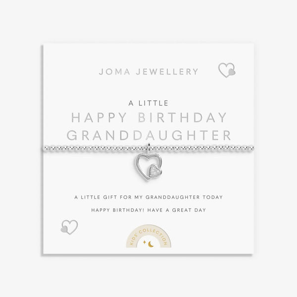 Joma Jewellery Kids' A Little 'Happy Birthday Granddaughter' Bracelet