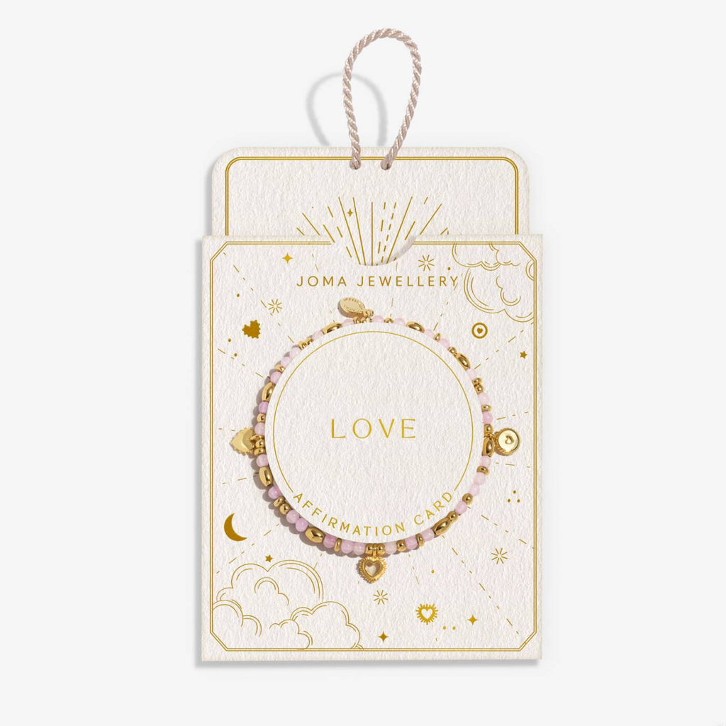 Joma Jewellery Affirmation Card 'Love' Bracelet