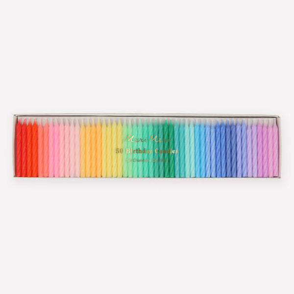 Meri Meri Rainbow Twisted Mini Candles