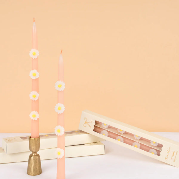 Meri Meri Pink Daisy Taper Candles