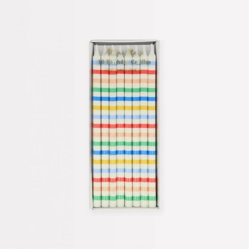 Meri Meri Multi Stripe Party Candles