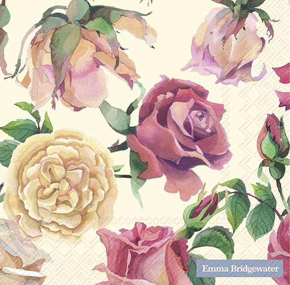 Emma Bridgewater Pink Roses Cream Paper Napkins