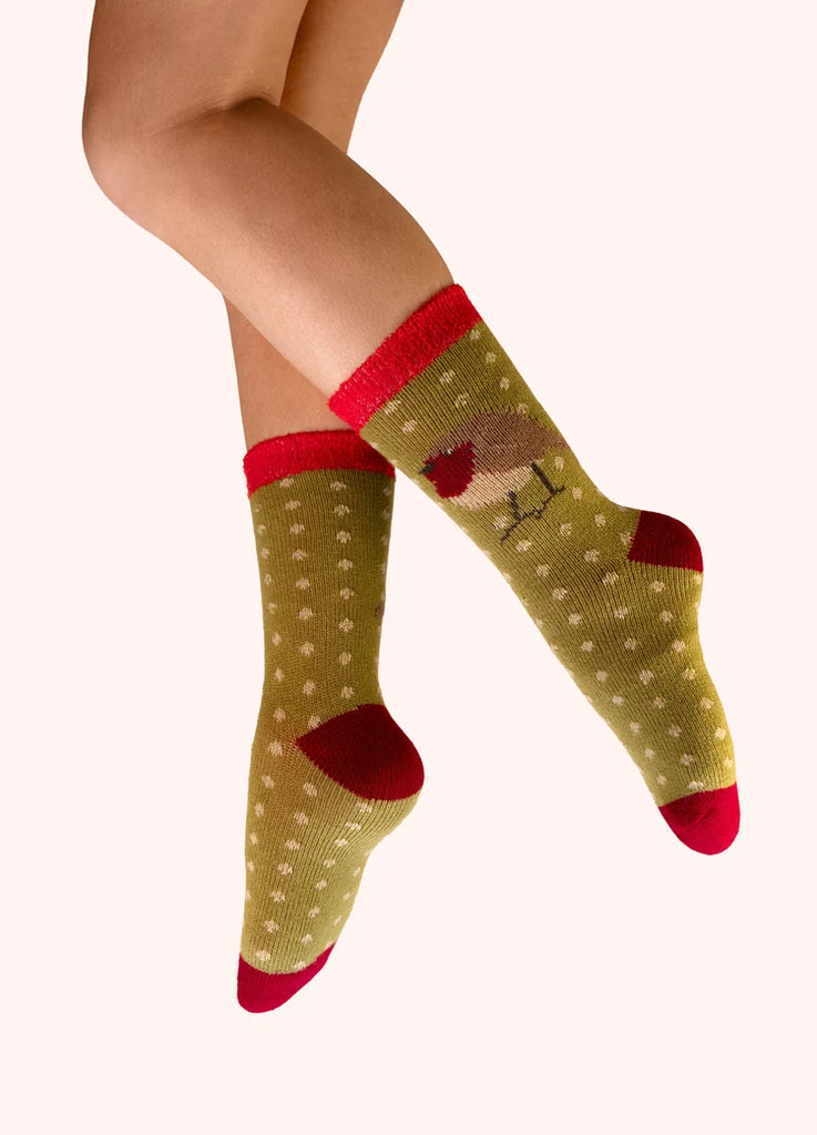 Powder Cosy Socks - Robin