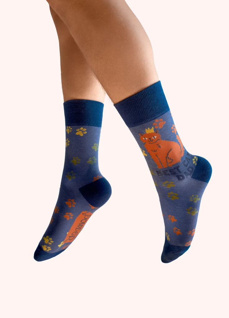 Powder Men's Best Cat Dad Socks