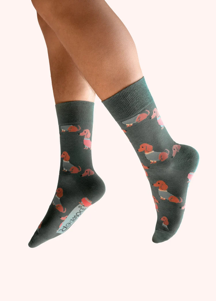Powder Men's Snuggly Sausage Dogs Socks