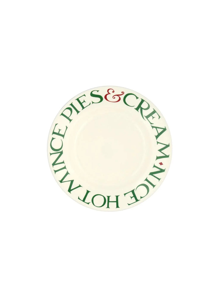 Emma Bridgewater Christmas Toast &Marmalade Mince Pies Medium Dinner Plate, 8.5 Inch