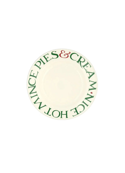 Emma Bridgewater Christmas Toast &Marmalade Mince Pies Medium Dinner Plate, 8.5 Inch