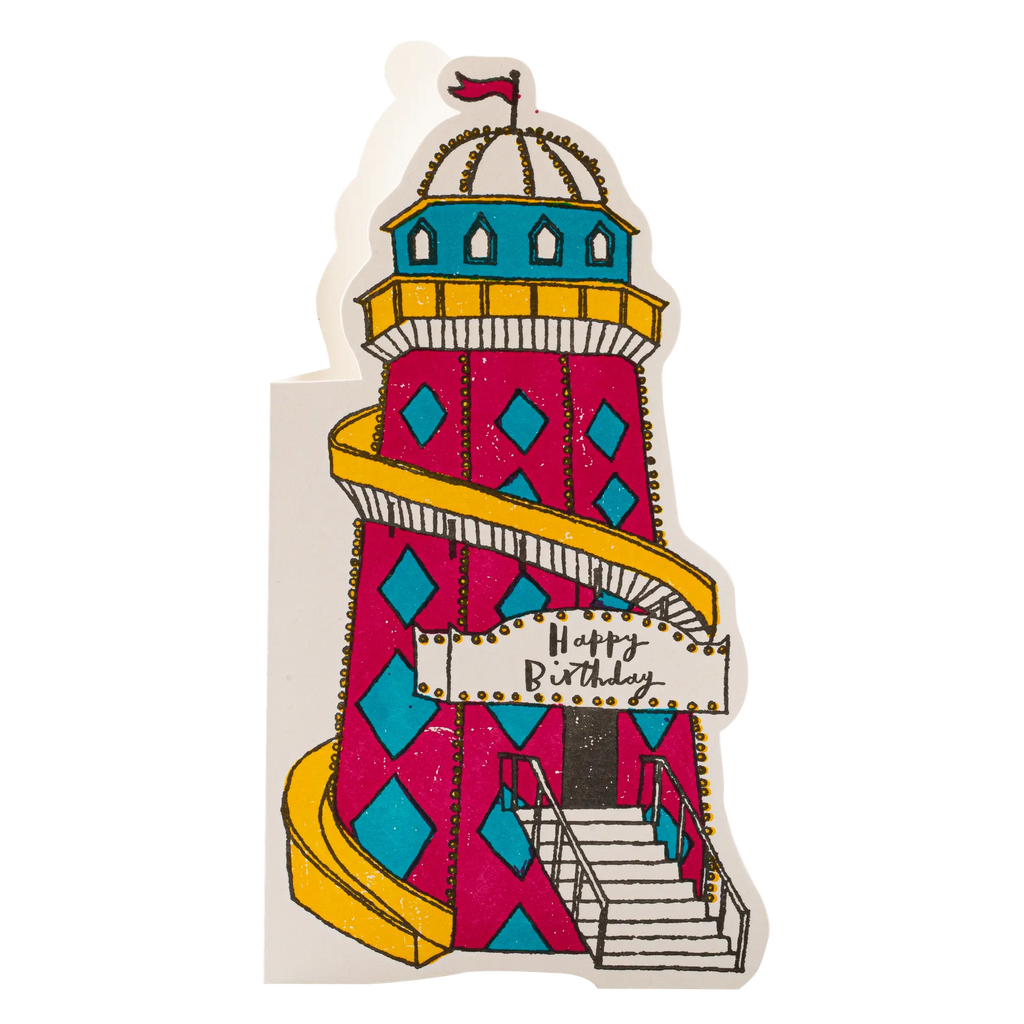 Archivist Happy Birthday Helter Skelter Card