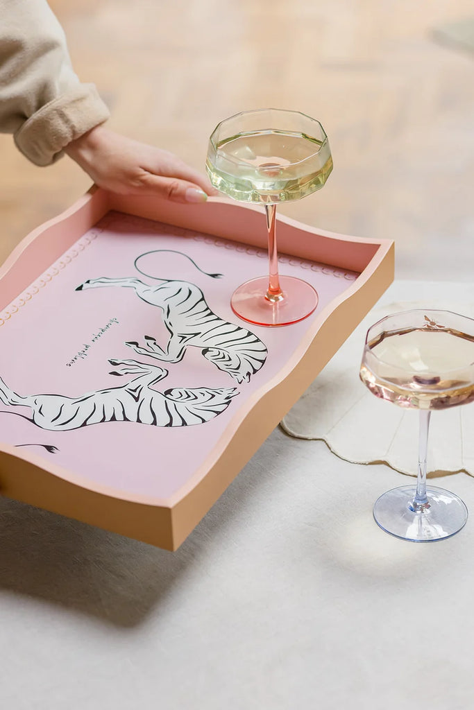 Yvonne Ellen Rectangular Zebra Tray