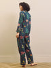 Their Nibs Navy Wallpaper Floral Cotton Traditional Pyjama Set