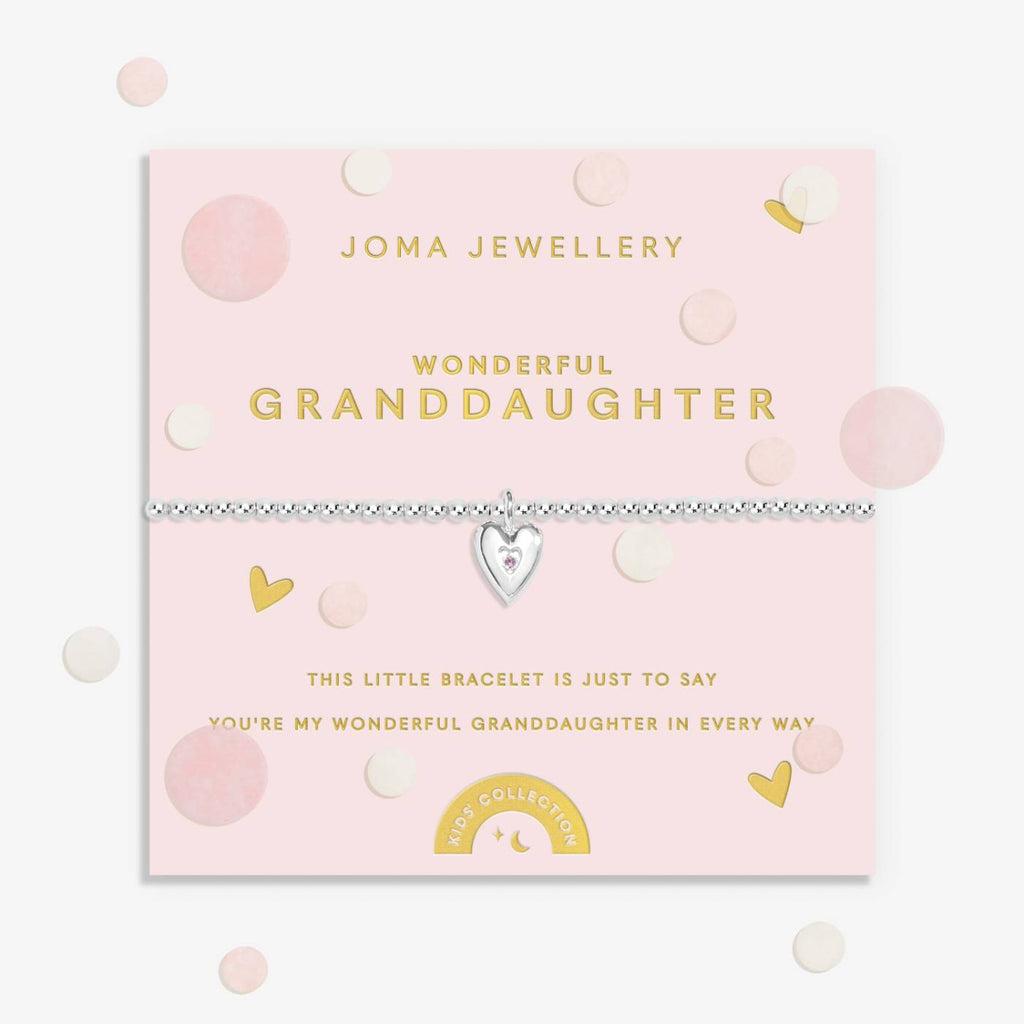 Joma Jewellery Kids' Confetti A Little 'Wonderful Granddaughter' Bracelet