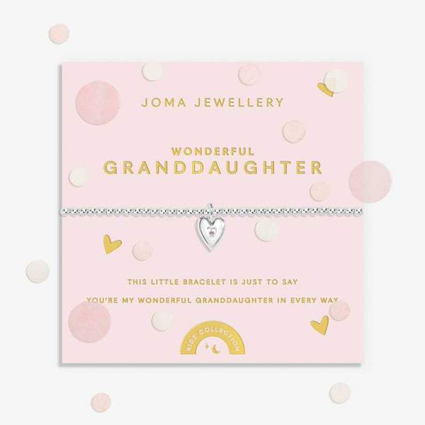 Joma Jewellery Kids' Confetti A Little 'Wonderful Granddaughter' Bracelet