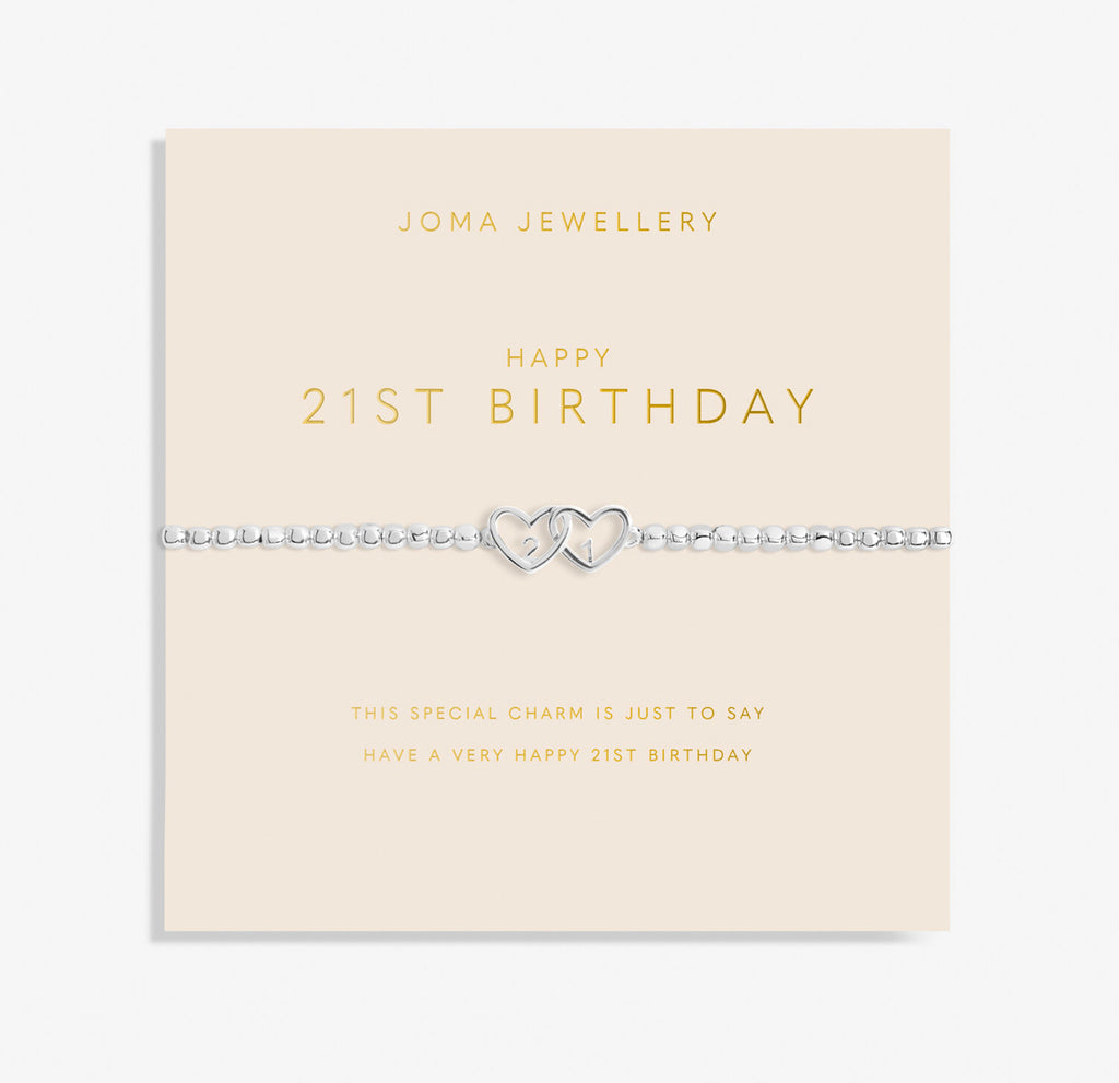 Joma Jewellery Forever Yours 'Happy 21st Birthday' Bracelet