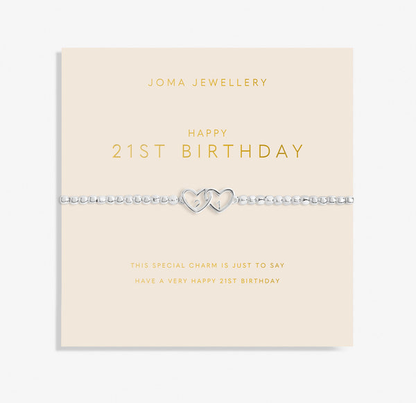Joma Jewellery Forever Yours 'Happy 21st Birthday' Bracelet