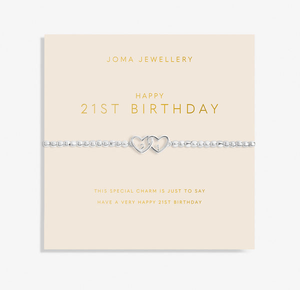 Joma Jewellery Forever Yours 'Happy 21st Birthday' Bracelet