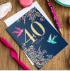 Sara Miller Soaring Swallows 40th Birthday Card