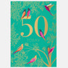 Sara Miller Green Birds 50th Birthday Card
