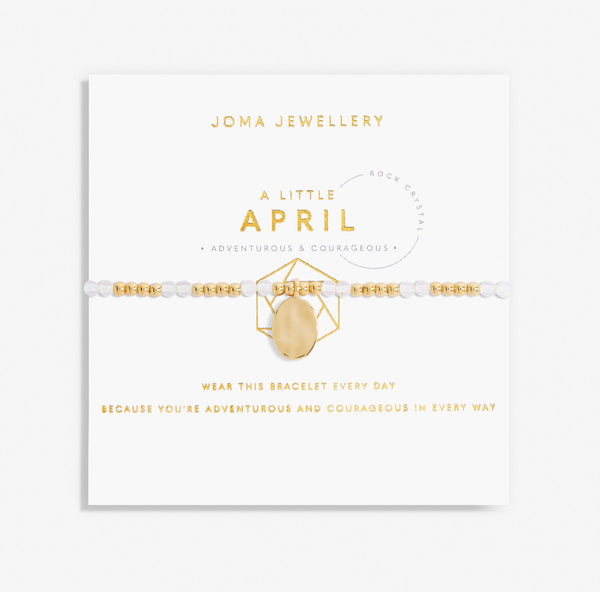 Joma Jewellery A Little Birthstone 'April' Gold Bracelet