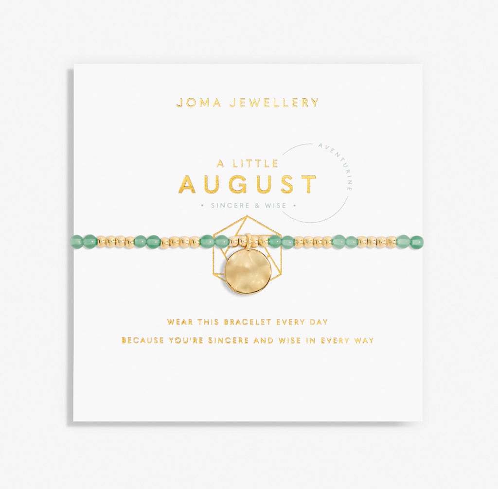 Joma Jewellery A Little Birthstone 'August' Gold Bracelet