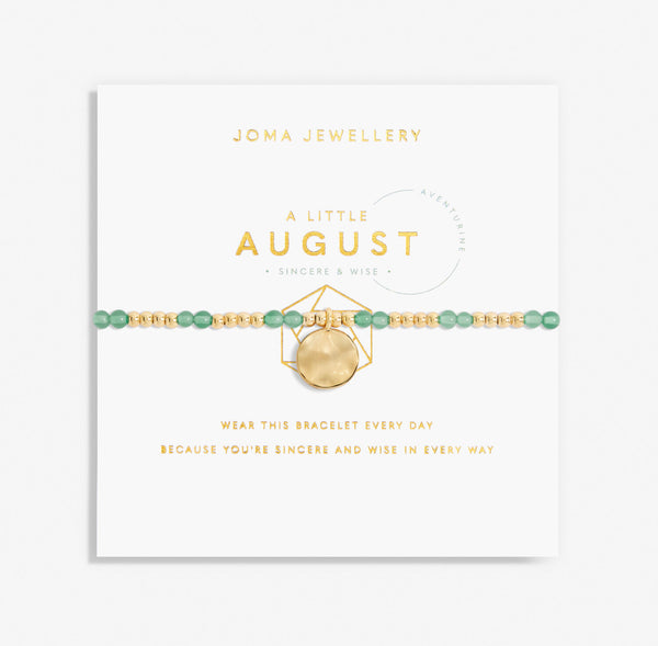 Joma Jewellery A Little Birthstone 'August' Gold Bracelet