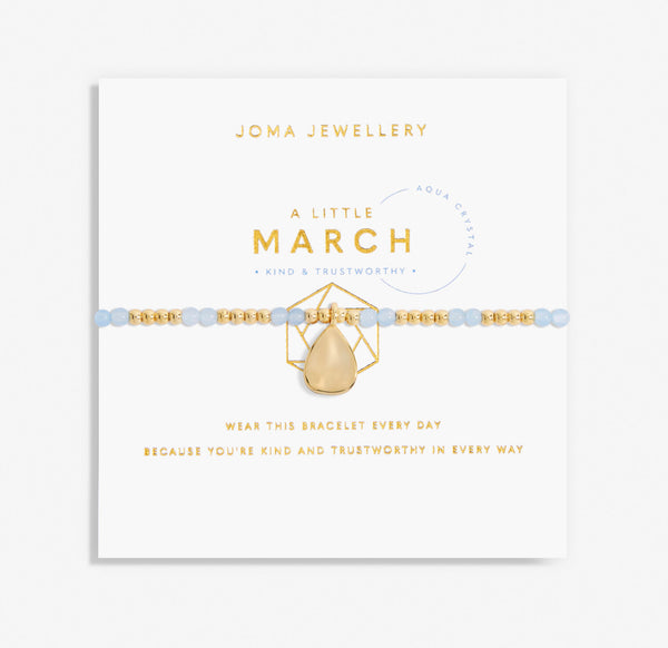 Joma Jewellery A Little Birthstone 'March' Gold Bracelet