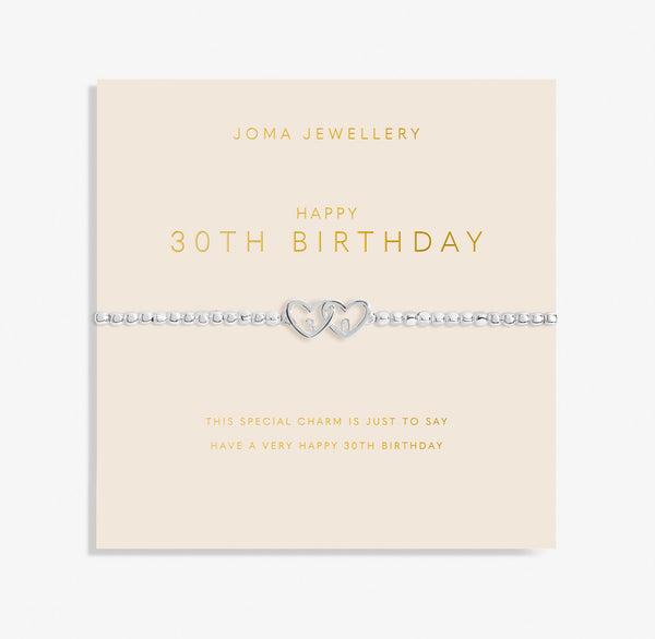 Joma Jewellery Forever Yours 'Happy 30th Birthday' Bracelet