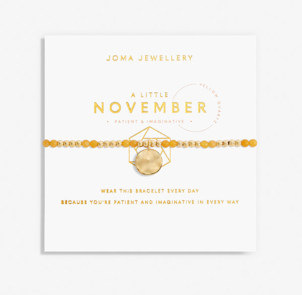 Joma Jewellery A Little Birthstone 'November' Gold Bracelet