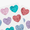 Meri Meri Rainbow Glitter Heart Stickers