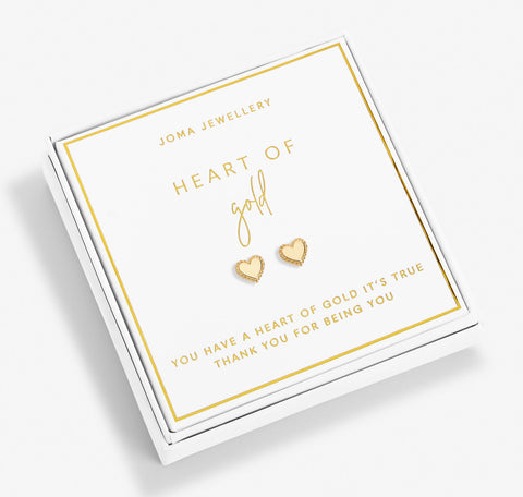 Joma Jewellery Beautifully Boxed 'Heart Of Gold' Earrings