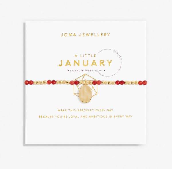 Joma Jewellery A Little Birthstone 'January' Gold Bracelet